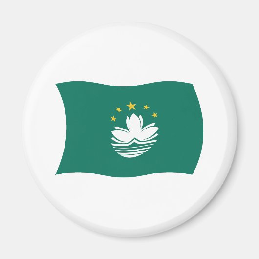 Macau-Flagge-Magnet Magnet (Vorne)