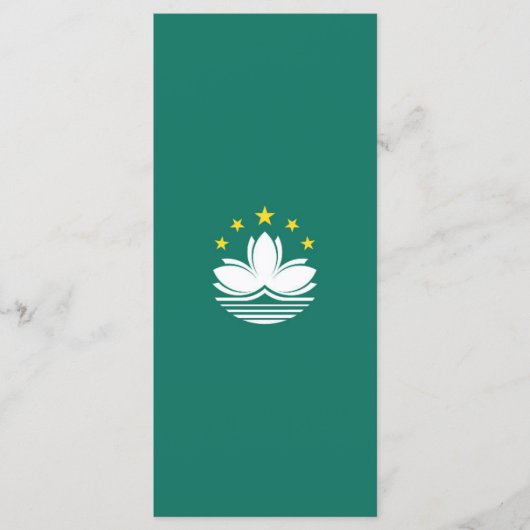Macau-Flagge Menükarte (Vorderseite)