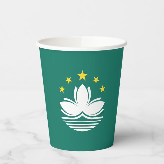 Macau-Flagge Pappbecher (Links)