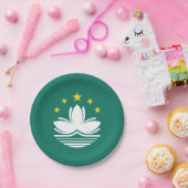 Macau-Flagge Pappteller (Party)