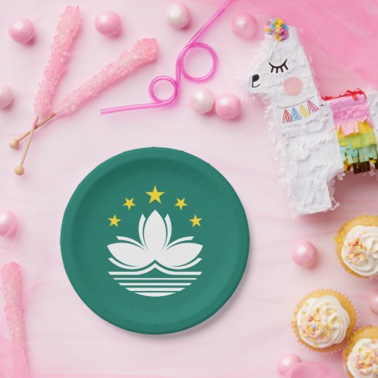 Macau-Flagge Pappteller (Party)