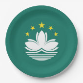 Macau-Flagge Pappteller (Vorderseite)