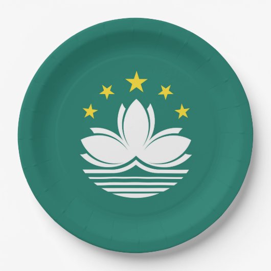 Macau-Flagge Pappteller (Vorderseite)