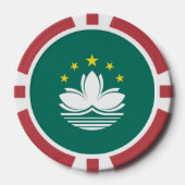 Macau-Flagge Pokerchips (Vorderseite)
