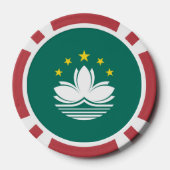 Macau-Flagge Pokerchips (Rückseite)