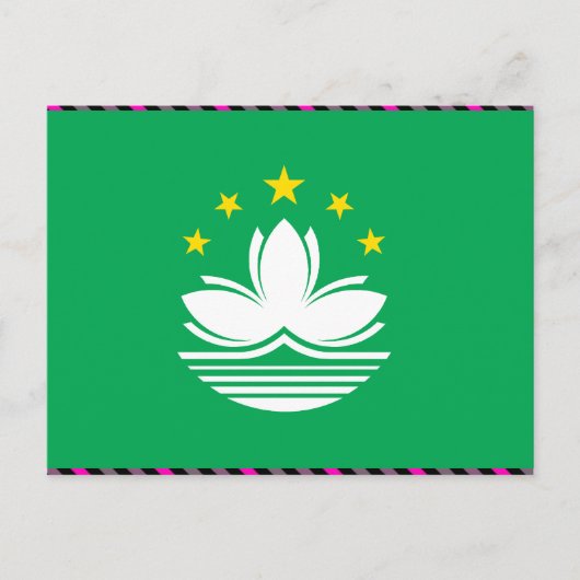 Macau-Flagge Postkarte (Vorderseite)