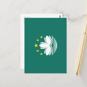 Macau-Flagge Postkarte