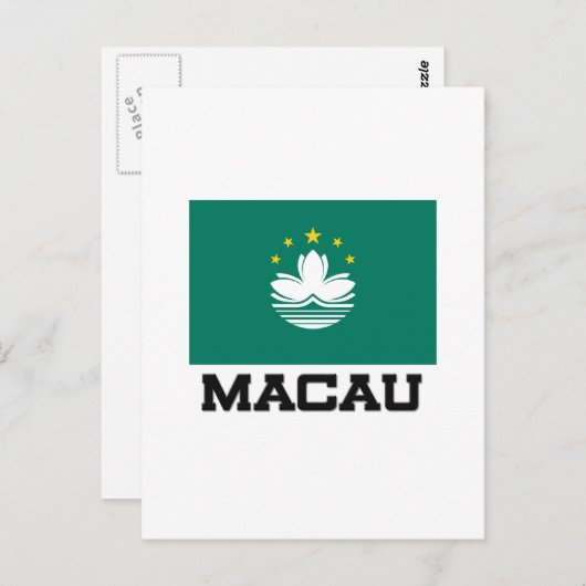Macau-Flagge Postkarte (Vorne/Hinten)