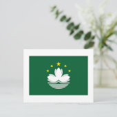 Macau-Flagge Postkarte (Stehend Vorderseite)