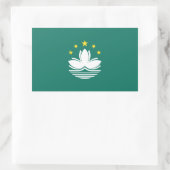 Macau-Flagge Rechteckiger Aufkleber (Tasche)