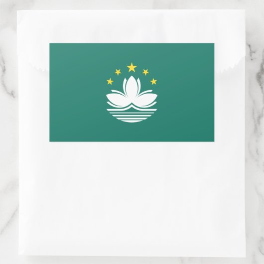 Macau-Flagge Rechteckiger Aufkleber (Tasche)