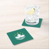 Macau-Flagge Rechteckiger Pappuntersetzer (Vor Ort)