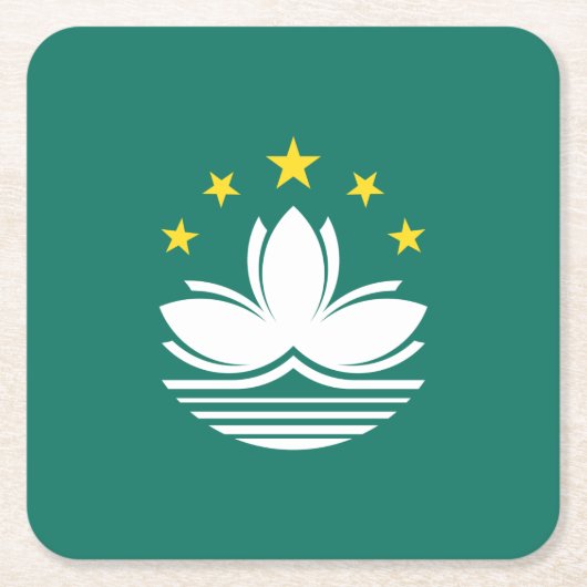 Macau-Flagge Rechteckiger Pappuntersetzer (Vorderseite)