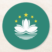 Macau-Flagge Runder Pappuntersetzer (Vorderseite)