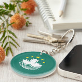 Macau-Flagge Schlüsselanhänger (Vorderseite rechts)