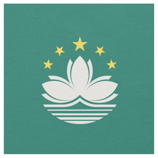 Macau-Flagge Stoff (Nahaufnahme)