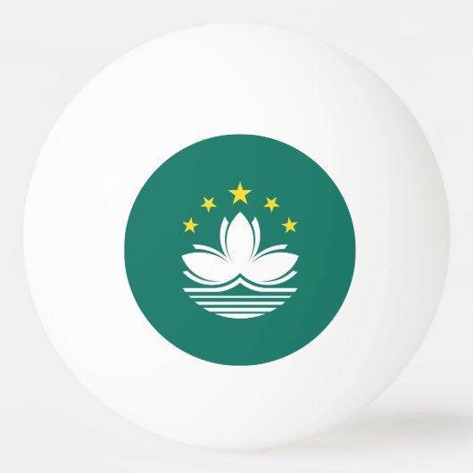 Macau-Flagge Tischtennisball (Rückseite)