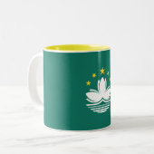 Macau-Flagge Zweifarbige Tasse (Vorderseite Links)