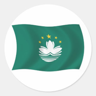 Macau-Flaggen-Aufkleber Runder Aufkleber