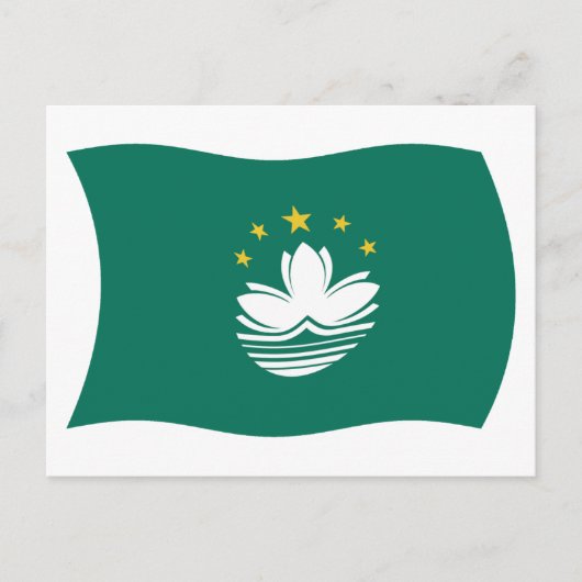 Macau-Flaggen-Postkarte Postkarte (Vorderseite)