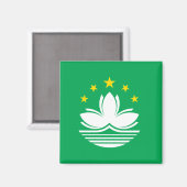 Macau Hochwertige Flagge Magnet (Vorderseite/Rückseite)