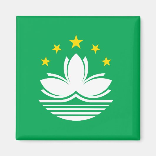 Macau Hochwertige Flagge Magnet (Vorne)