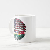 Macau Macanese American USA Tree Roots Flag Kaffeetasse (Vorderseite Links)