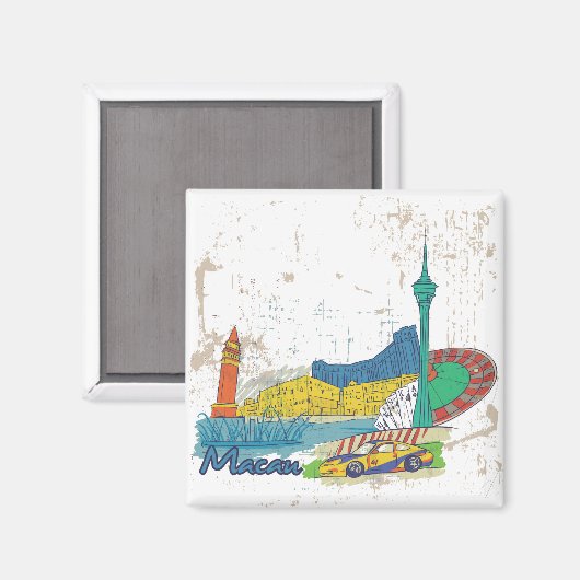Macau Magnet (Vorderseite/Rückseite)