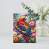 Macau mit farbenfrohen Blume Postkarte (Stehend Vorderseite)