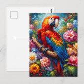 Macau mit farbenfrohen Blume Postkarte (Vorne/Hinten)