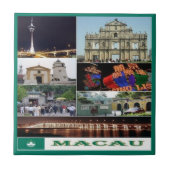 Macau oder Macao Collage , Asien, Fliese (Vorderseite)