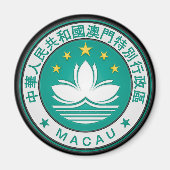 Macau Round Emblem Magnet (Vorne)