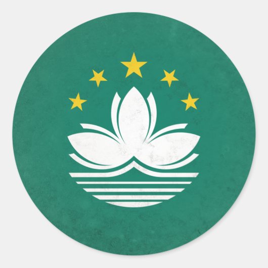 Macau Runder Aufkleber (Vorderseite)