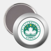 Macau-Wappen Magnet (Vorderseite/Rückseite)