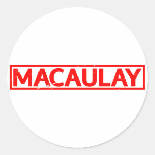 Macaulay-Briefmarke Runder Aufkleber