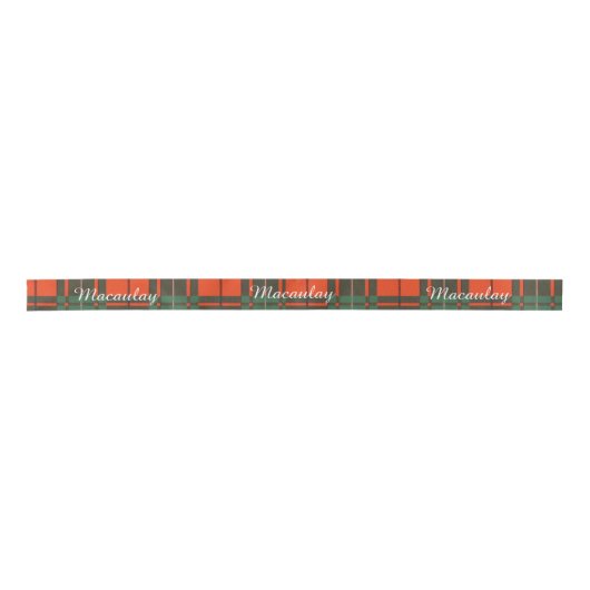 Macaulay Clan karierter schottischer Tartan Satinband (Vorderseite)