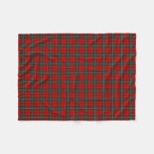 MacAulay Clan Red and Green Tartan Fleecedecke (Vorderseite (Horizontal))
