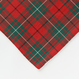 MacAulay Clan Red and Green Tartan Fleecedecke