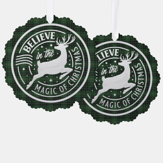 MacAuley Jagd Ancient Scottish Tartan Weihnachten Ornament Karte (Vorderseite/Rückseite)