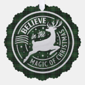 MacAuley Jagd Ancient Scottish Tartan Weihnachten Ornament Karte (Vorderseite)