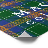 MacAuliffe Tartan Colors of Ireland Poster (Ecke)