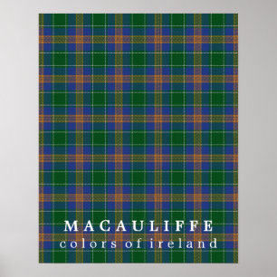 MacAuliffe Tartan Farben von Irland Poster