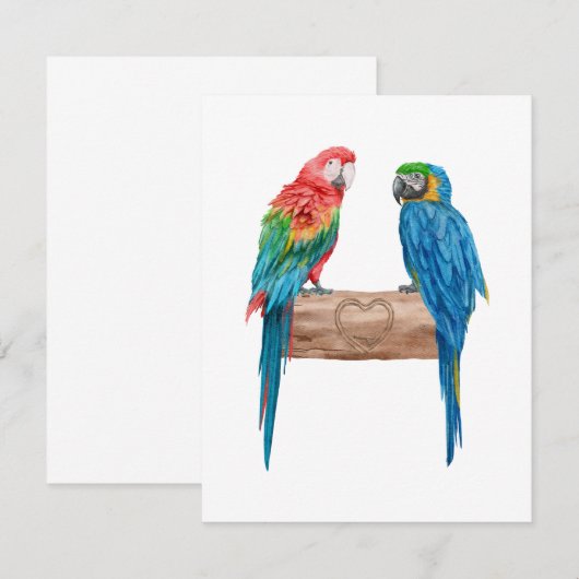 Macaw Bird Parrot Lover Watercolor (Vorne/Hinten)