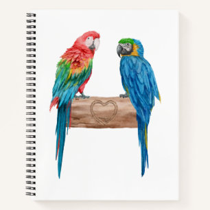 Macaw Bird Parrot Lover Watercolor Notizblock