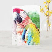 Macaw Blank Grußkarte Karte (Gelbe Blume)