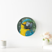 Macaw Blue and Yellow Photo Runde Wanduhr (Zuhause)