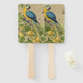 Macaw Blue Yellow Tropical Dschungel Antique Fächer (Vorne und Hinten)