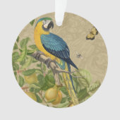 Macaw Blue Yellow Tropical Dschungel Antique Ornament (Vorderseite)