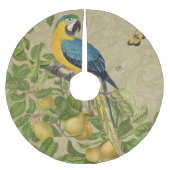 Macaw Blue Yellow Tropical Dschungel Antique Polyester Weihnachtsbaumdecke (Vorderseite)