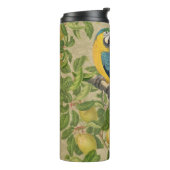 Macaw Blue Yellow Tropical Dschungel Antique Thermosbecher (Nach links gedreht)